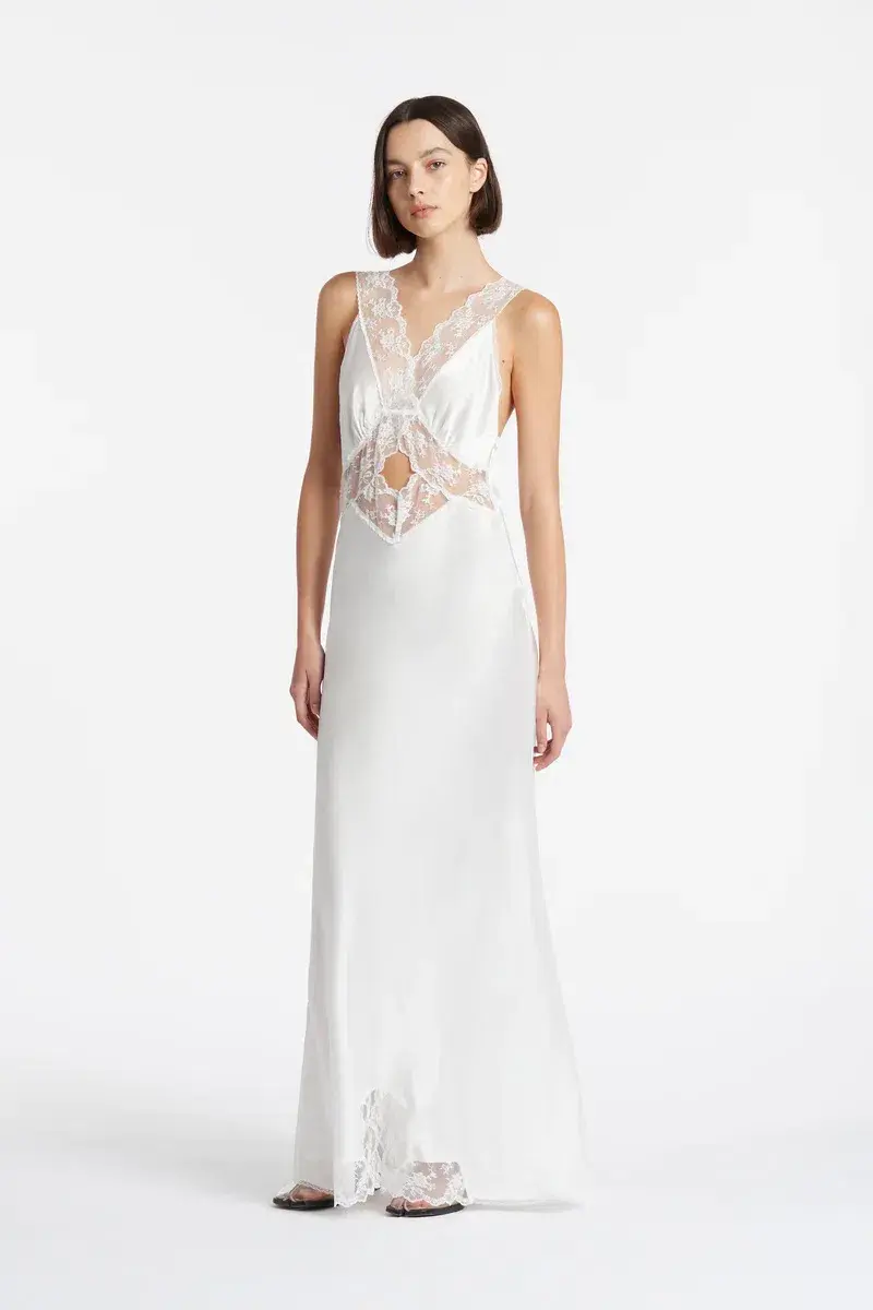 Sir the Label Aries Cut Out Gown Ivory Size 3 / AU 12 - Image 1