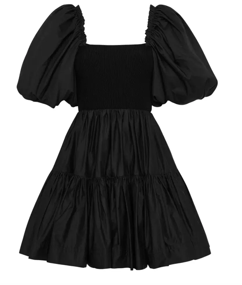 Aje Casa Puff Sleeve Mini Dress Black Size 12 / L - Image 4