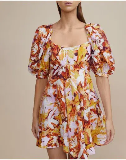 Acler Octavia Mini Dress Floral Size 12 - Image 1