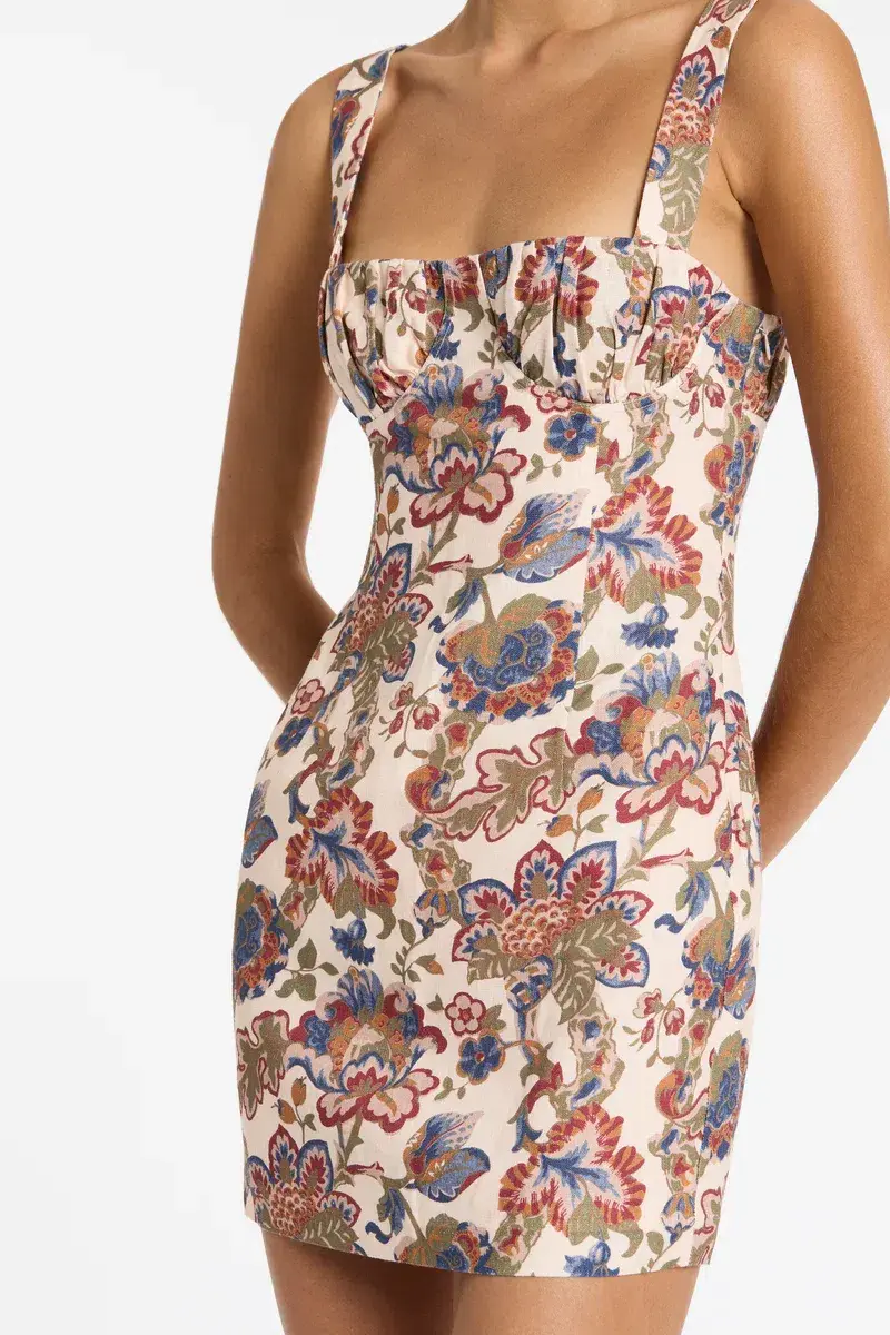 Sir the Label Bettina Mini Dress Floral Size 1 / Au 8 for rent on The Volte - main image