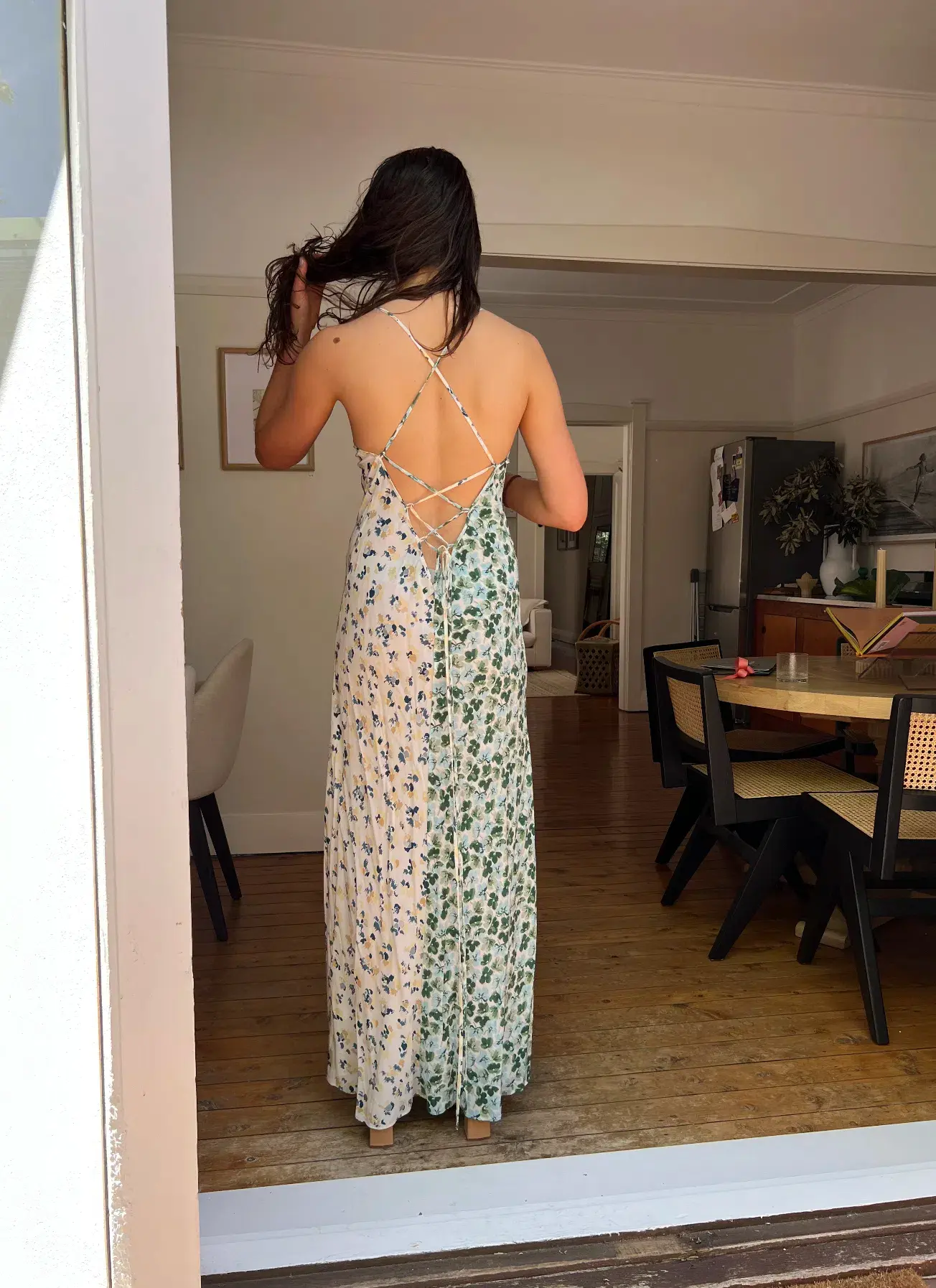 Lee Mathews Eloise Silk Slip Dress Floral Size  - Image 3