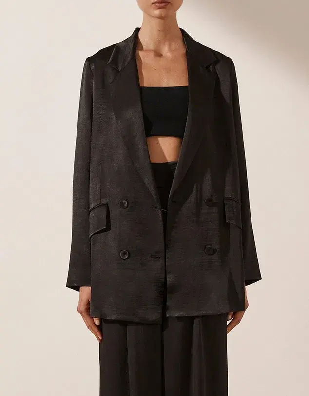 Shona Joy Angelica Double Breasted Blazer & Pants Set Black Size 14 / XL - Image 3