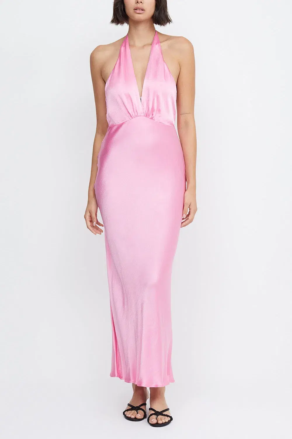 Bec & Bridge Indi Halter Maxi Dress Pink Size AU 8 - Image 1