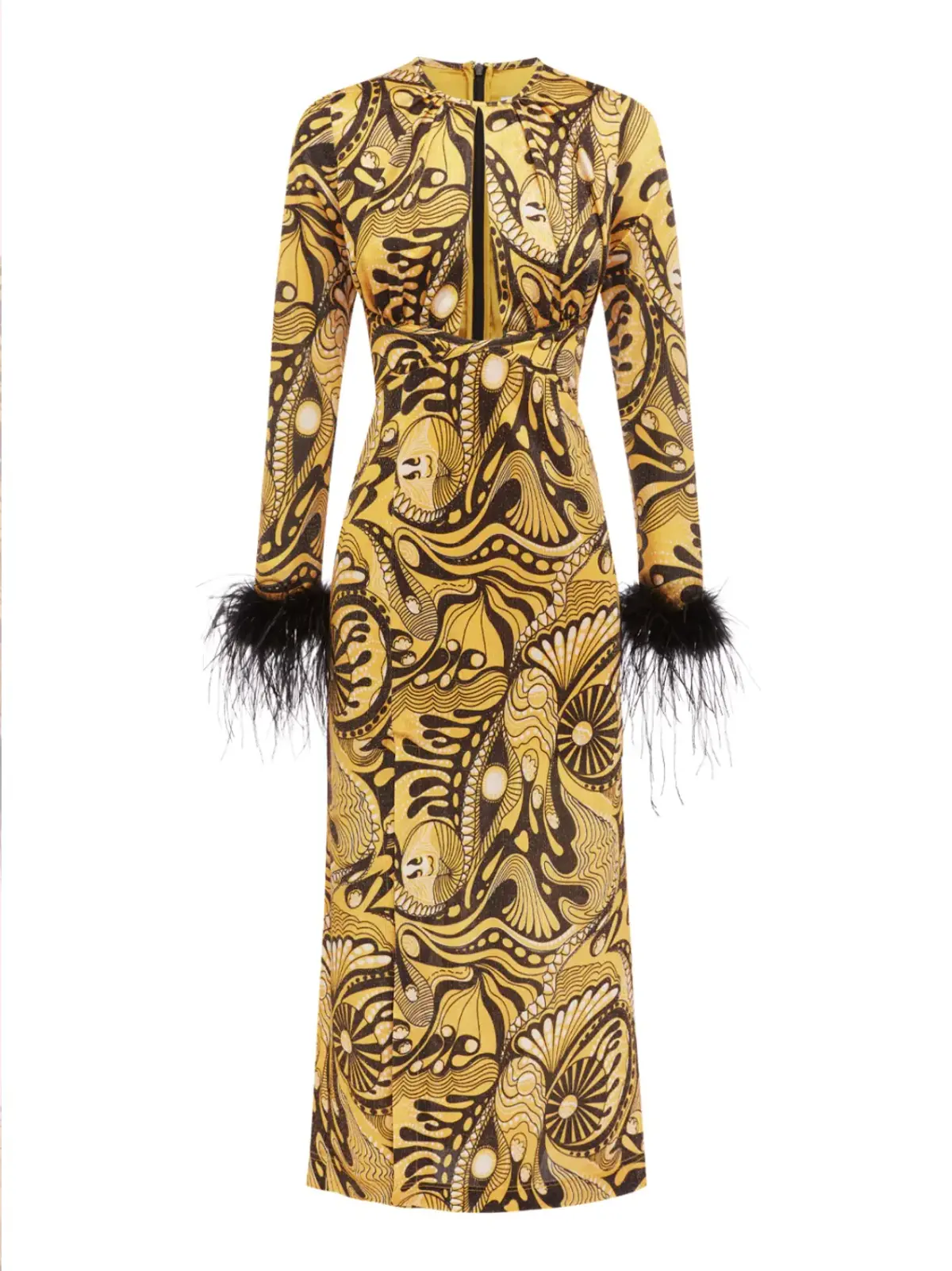 Alice McCall Feather Dress Gold Dust Size AU 8 - Image 6