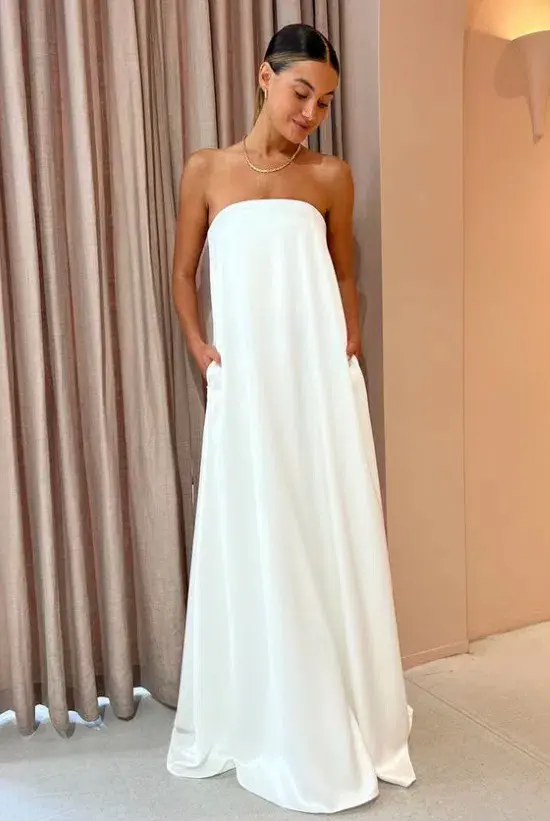 Anna Quan Delfina Gown Ivory White Size AU 10  - Image 1