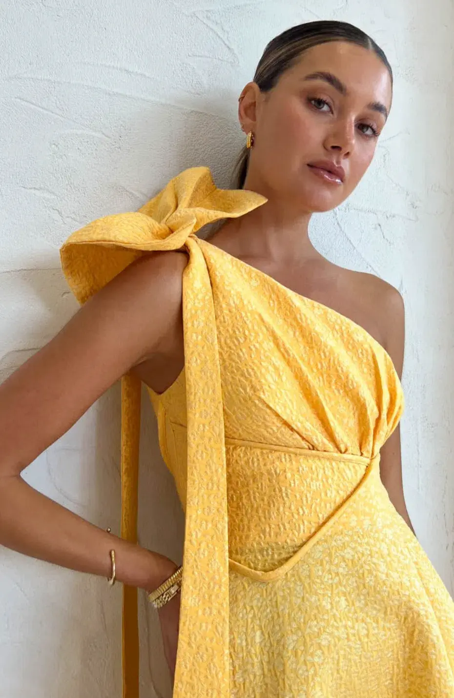 Rachel Gilbert Emiliano Dress in Lemondrop Yellow Size AU 10 - Image 4