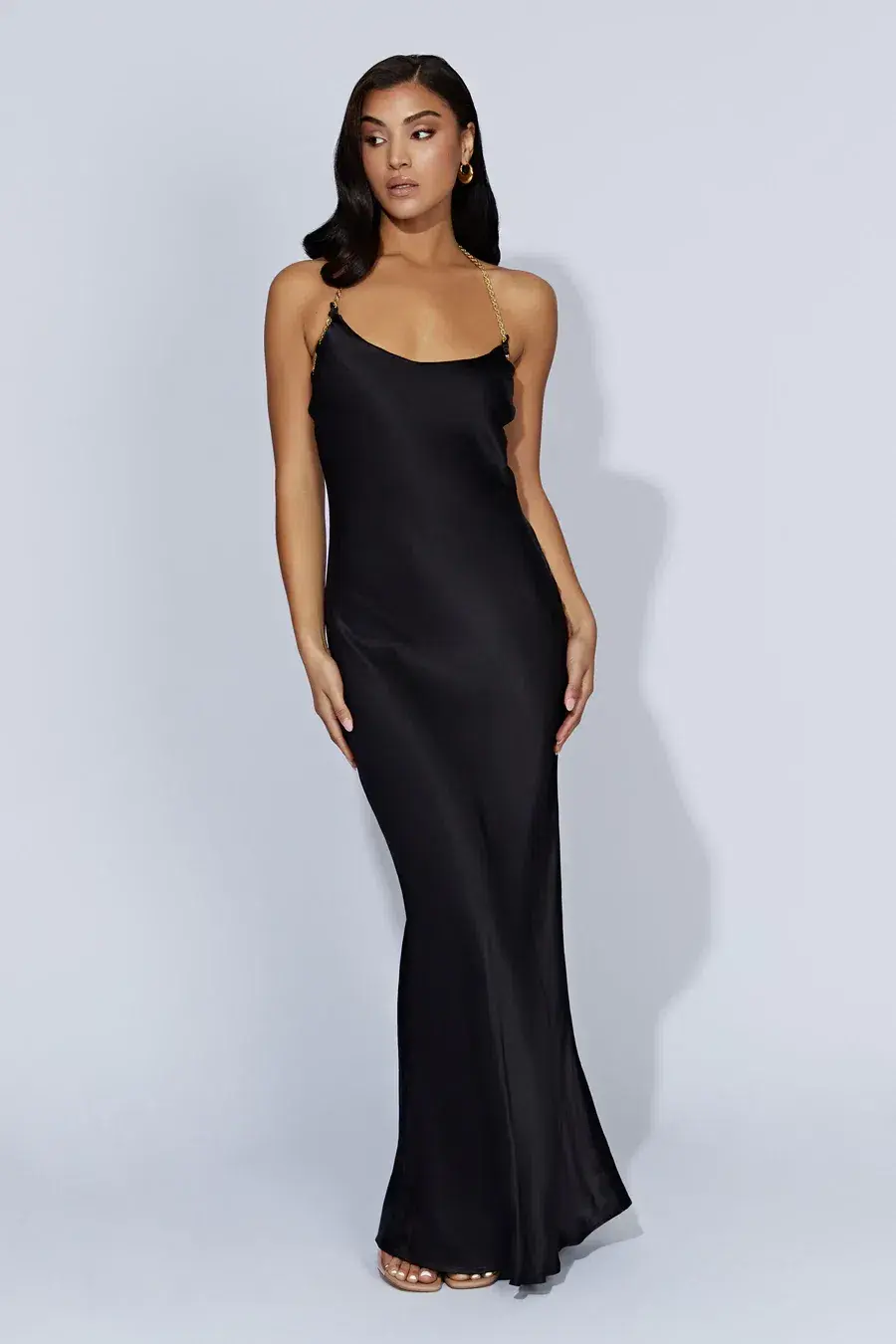 Meshki Sylvie Chain Maxi Dress Black Size AU 6 - Image 1