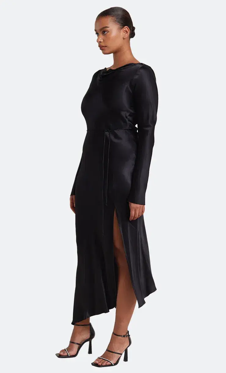 Bec & Bridge Long Sleeve Moondance Dress Maxi Black Size AU 12 - Image 4