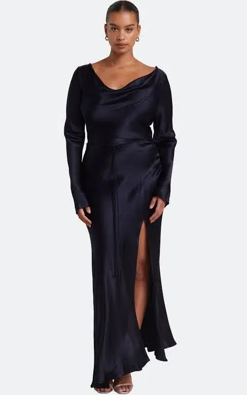 Bec & Bridge Long Sleeve Moondance Dress Maxi Black Size AU 12 - Image 2