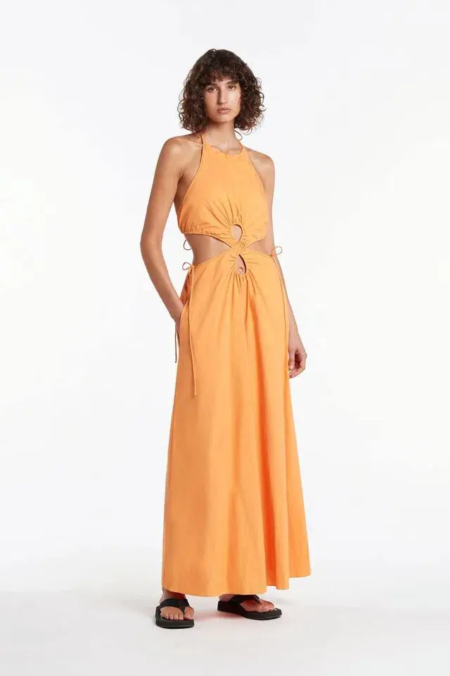 Sir the Label Coppola Cut Out Dress Orange Size AU 6 - Image 1