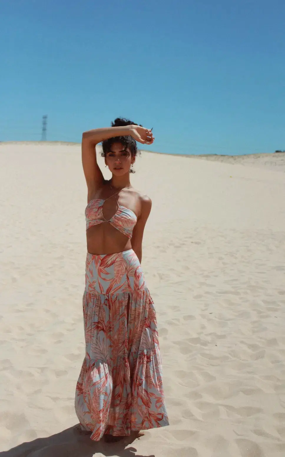 Bec & Bridge Miami Palm Skirt and Top Pink Set Size AU 6  - Image 4