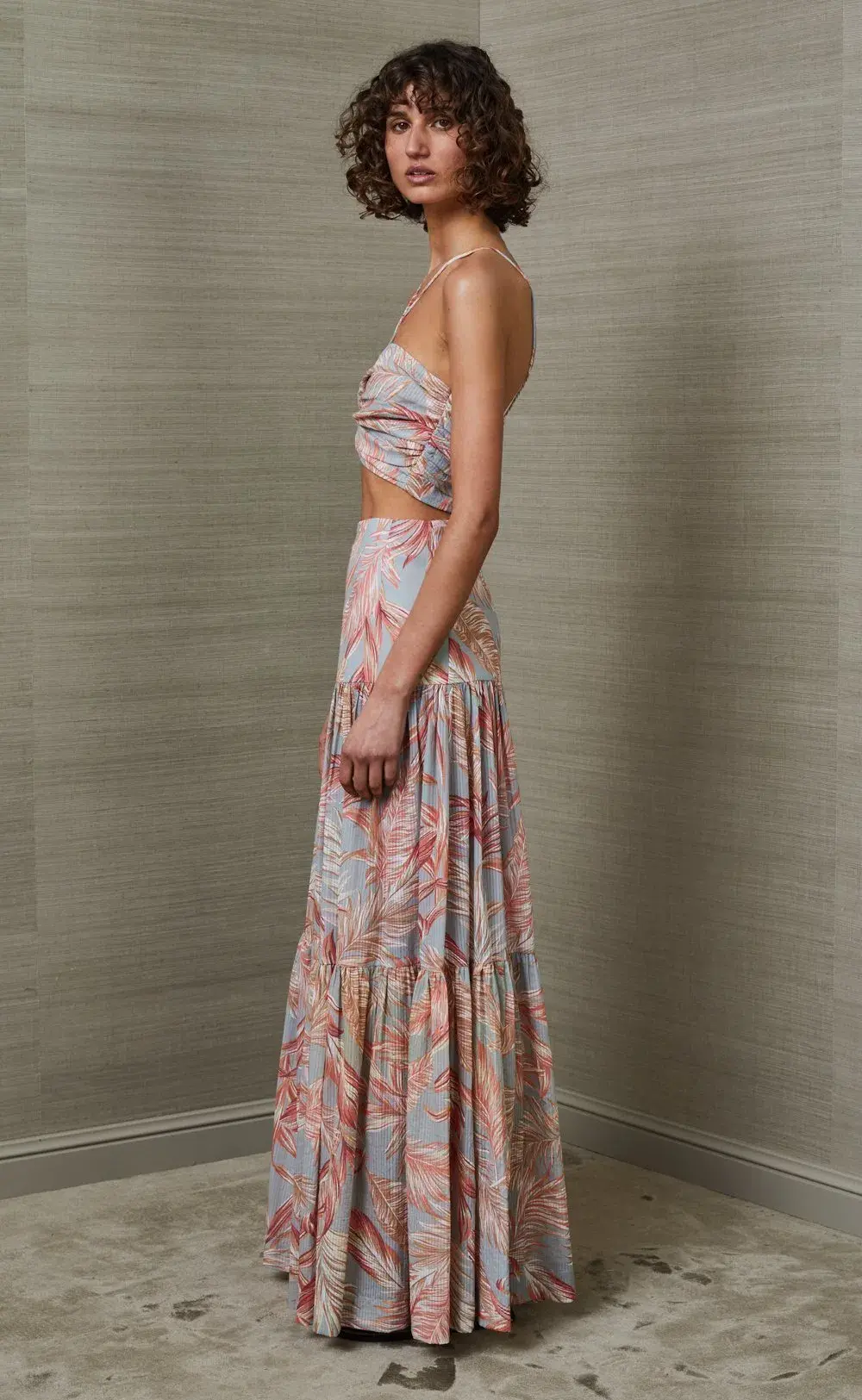 Bec & Bridge Miami Palm Top and Skirt Set Print Size AU 8 - Image 3