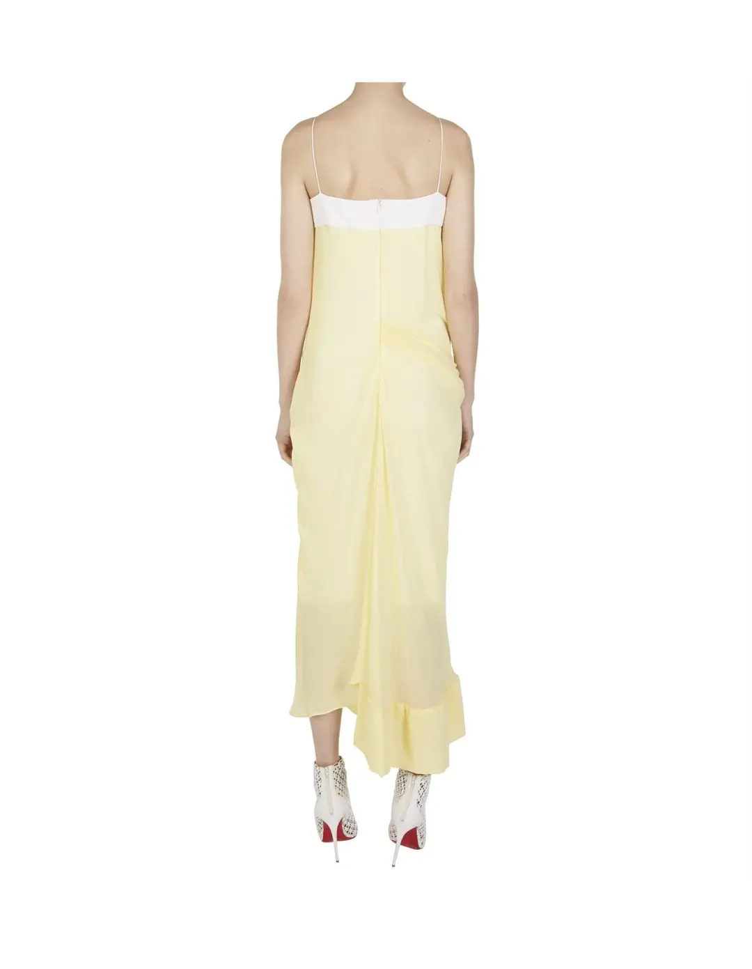 Christopher Esber Waffled Hem Dress Yellow AU 6 for rent on The Volte - main image