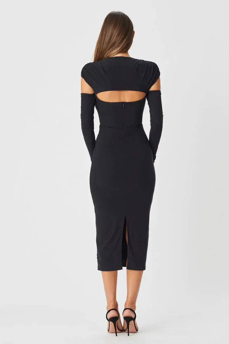 Bianca & Bridgett Simi Dress Black Size AU 8 for rent on The Volte - main image
