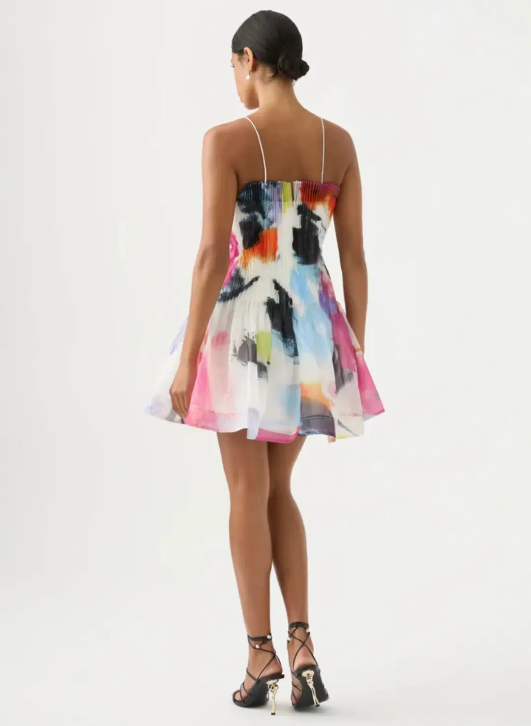 Aje Celestial Pleated Mini Dress Multi-colored Size AU 6 for rent on The Volte - main image