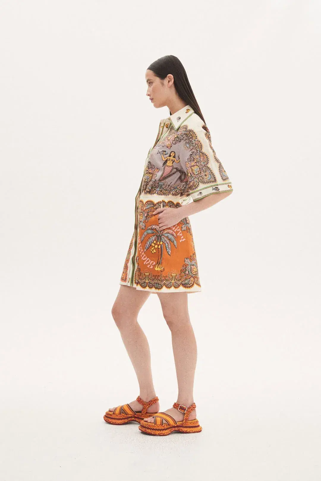 Alemais Trippy Troppo Mini Dress Multi Size AU 12  - Image 2
