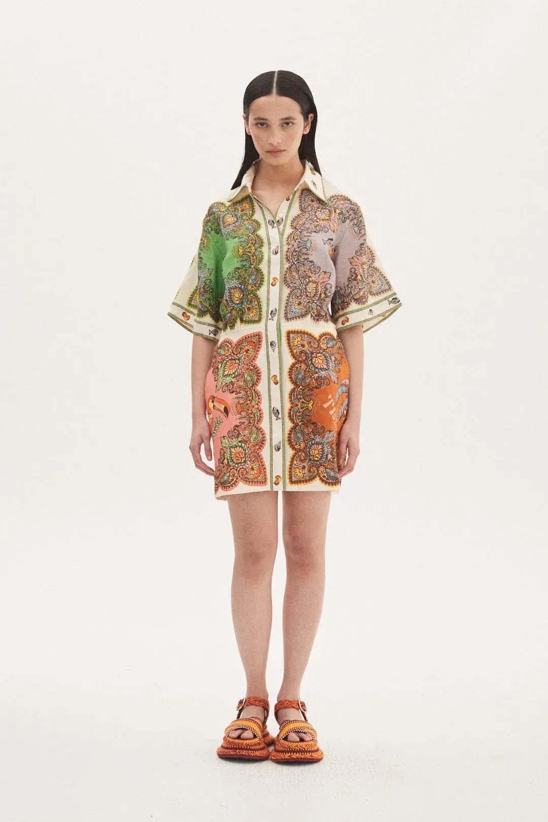 Alemais Trippy Troppo Mini Dress Multi Size AU 12  - Image 1