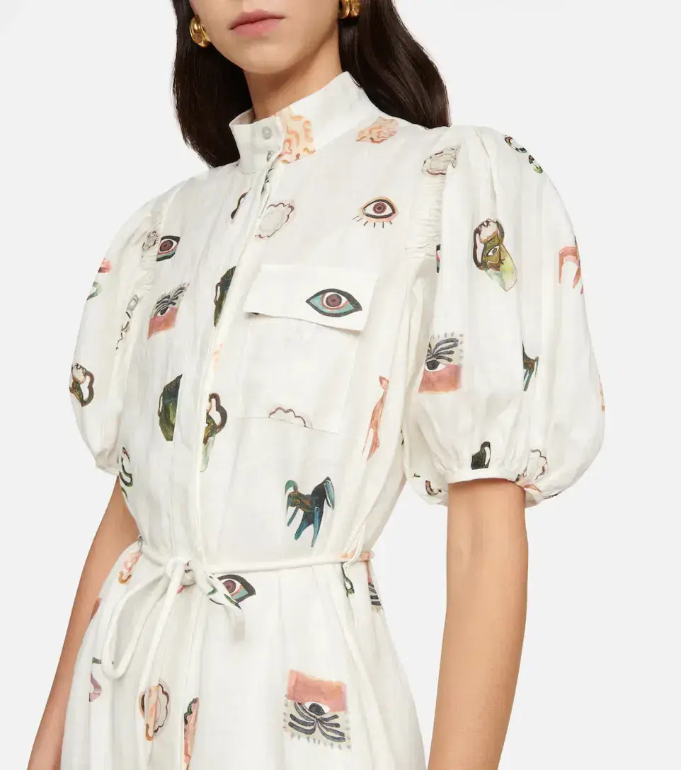 Alemais Hera Midi Shirt Dress Print Size 14 - Image 2