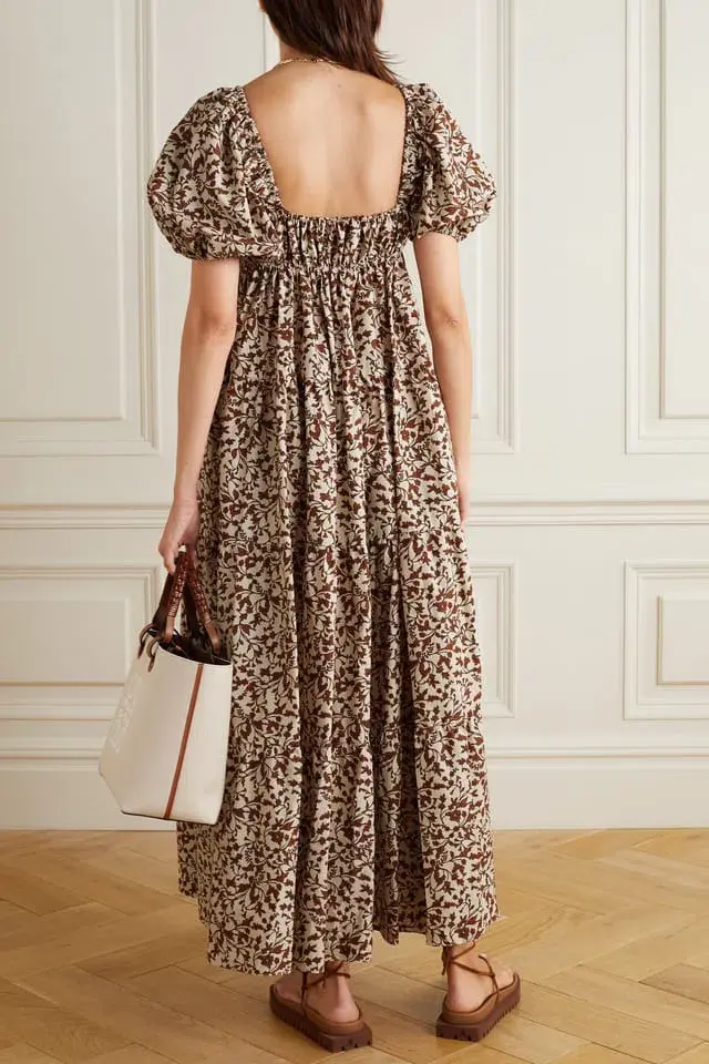 Mattaeu Cotton Poplin Maxi Dress  Floral Size 14 - Image 2