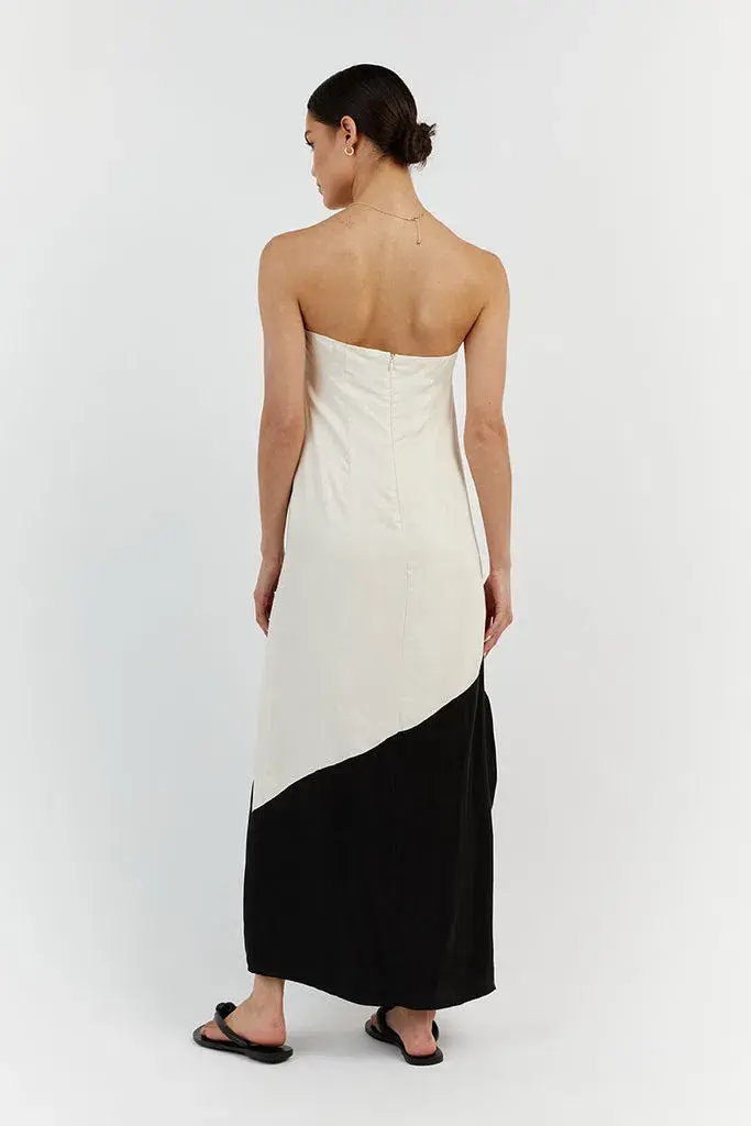 Dissh Taj Pearl and Black Midi Dress White Size 10 for rent on The Volte - main image