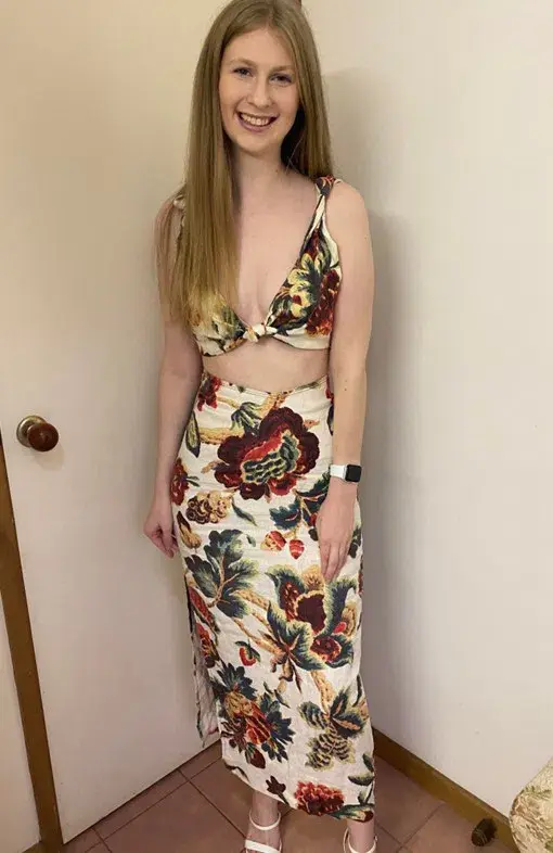 Sir Ambroise Top & Skirt Floral Size 8  - Image 1