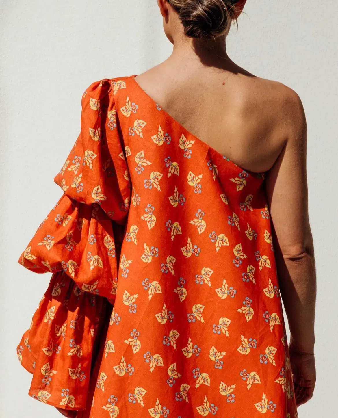 Isabella Longinnou Puffy Sleeve Swing Dress Orange Size 16 - Image 2