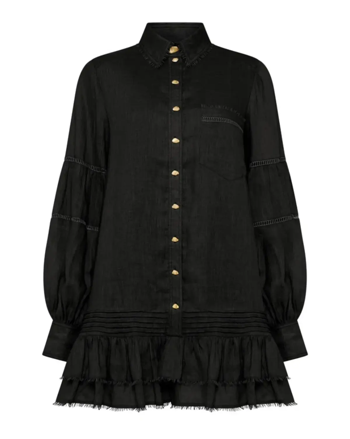 Lotus Shirt Mini Dress Size 6 - Image 3
