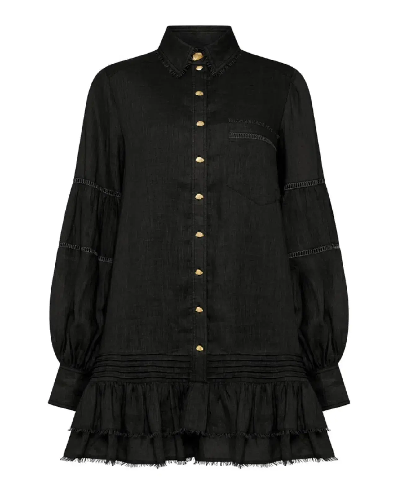 Lotus Shirt Mini Dress Size 6 - Image 3