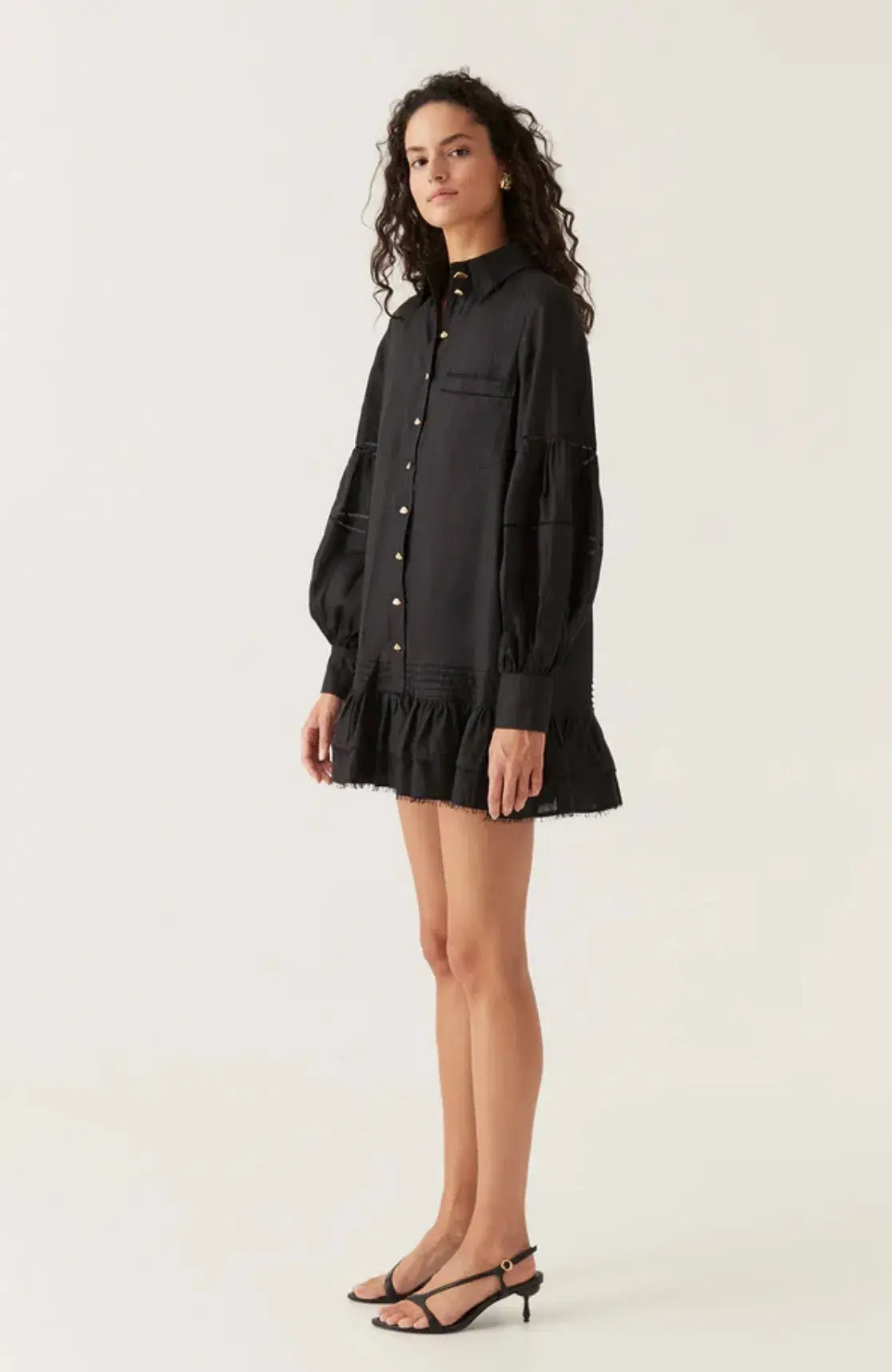 Lotus Shirt Mini Dress Size 6 - Image 2