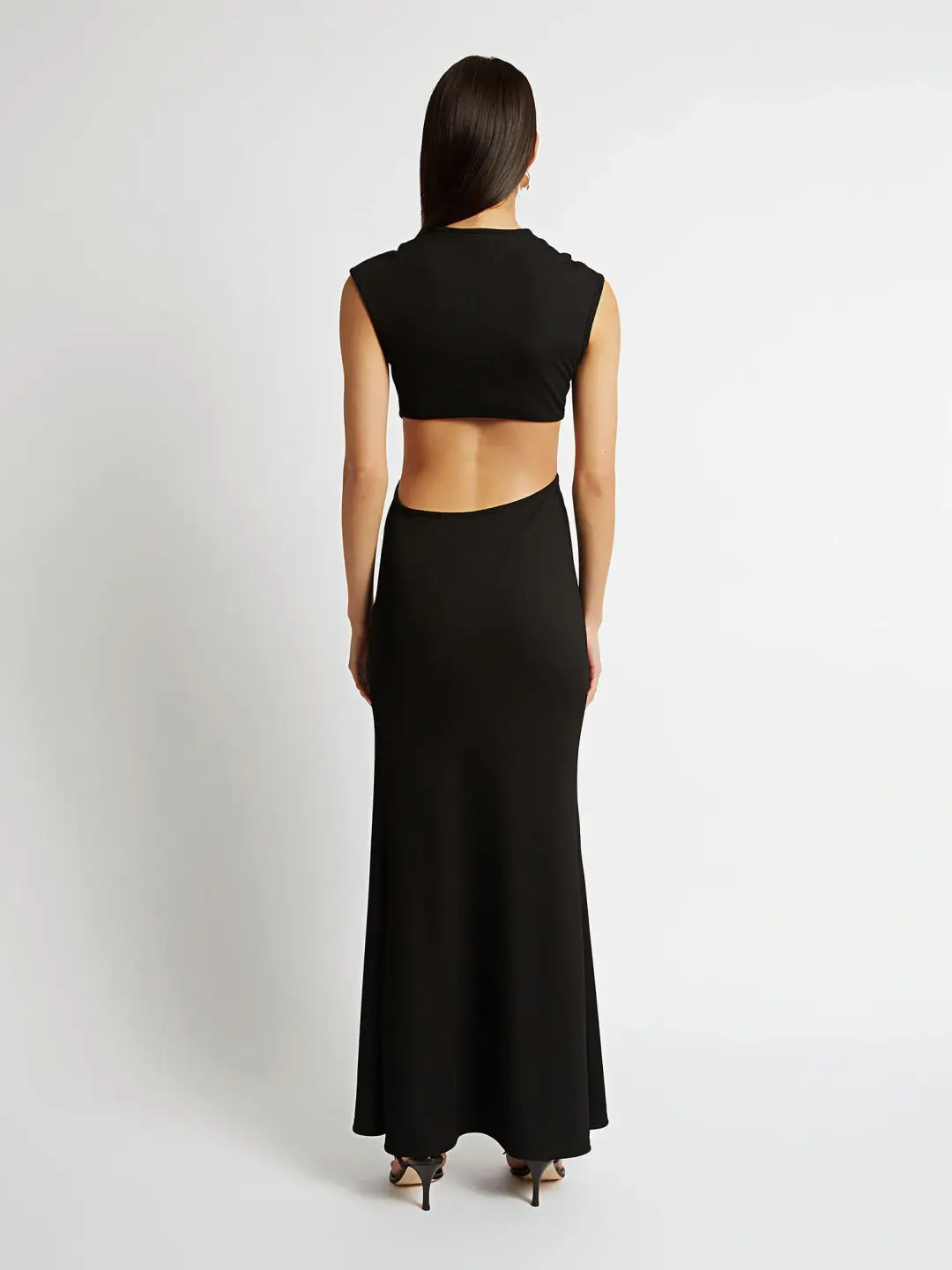 Christopher Esber Distorted Split Quartz Dress Black Size 8 for rent on The Volte - main image