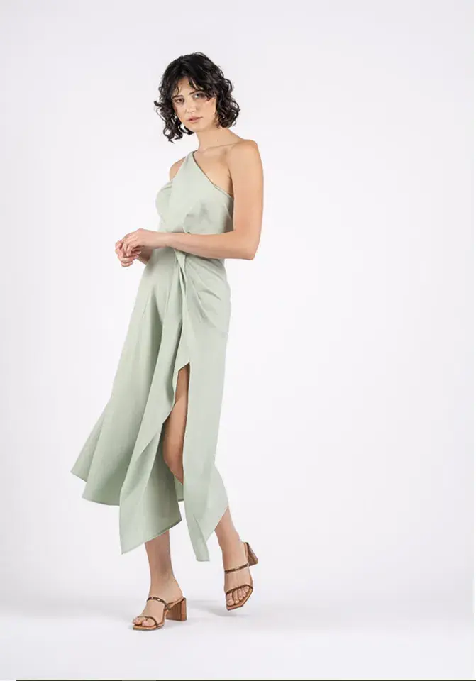 One Fell Swoop Iris Midi Dress Mint Pastel Size 10 - Image 2