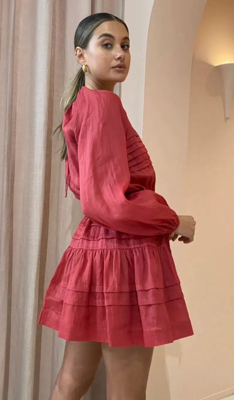 Issy Flourishes Dress Rouge Size 12  - Image 3