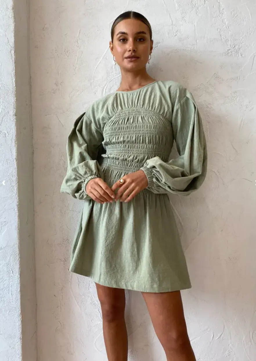 Sovere Heather Mini Dress  Avocado Size 12 - Image 2