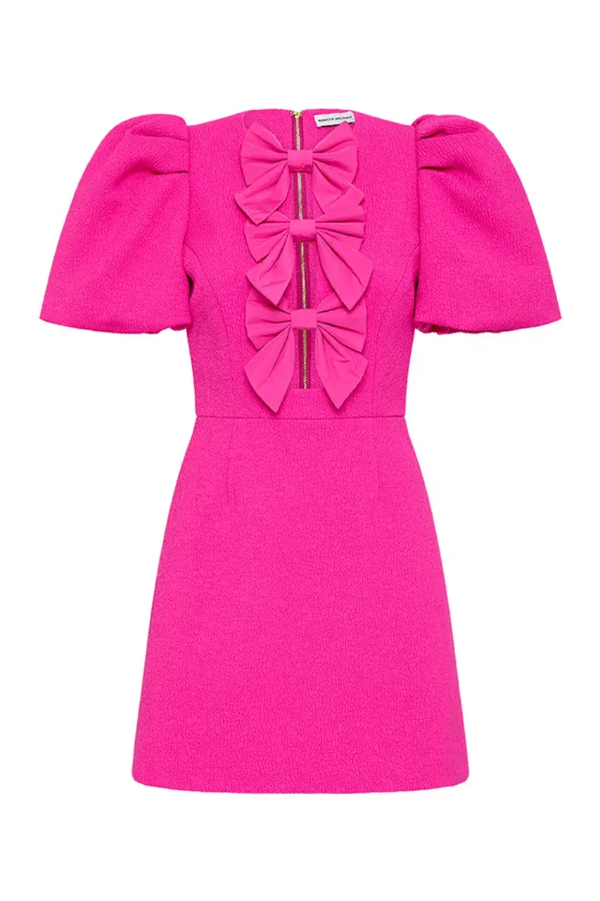 Rebecca Vallance Cecily Mini Dress Hot Pink Size 6 - Image 4