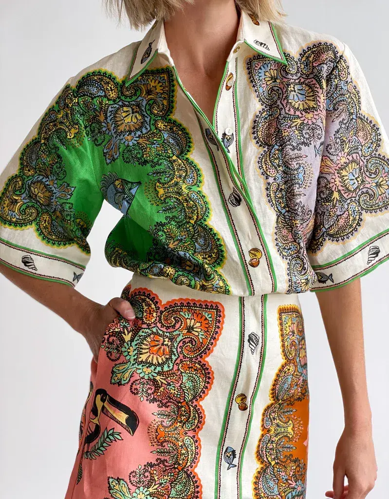 Alemais Trippy Troppo Mini Dress Multi Size 10 - Image 4