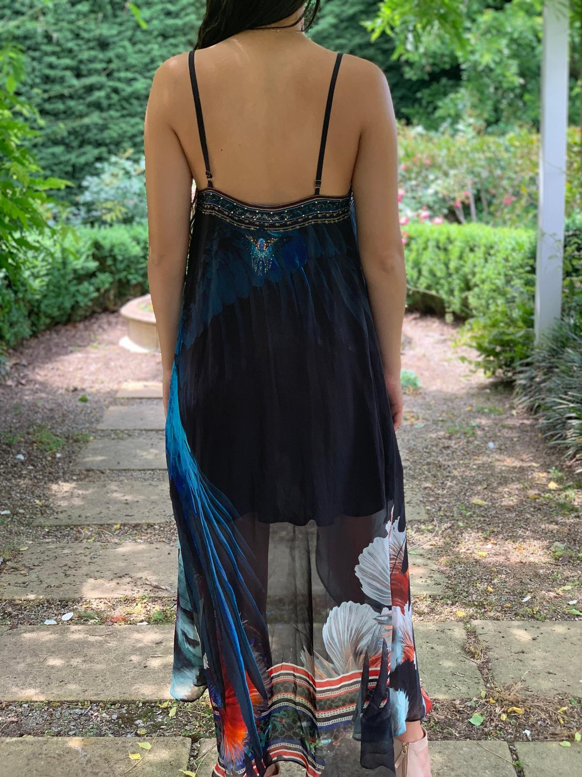 Camilla Night Flight Mini Dress with Overlay Print Size S - Image 2