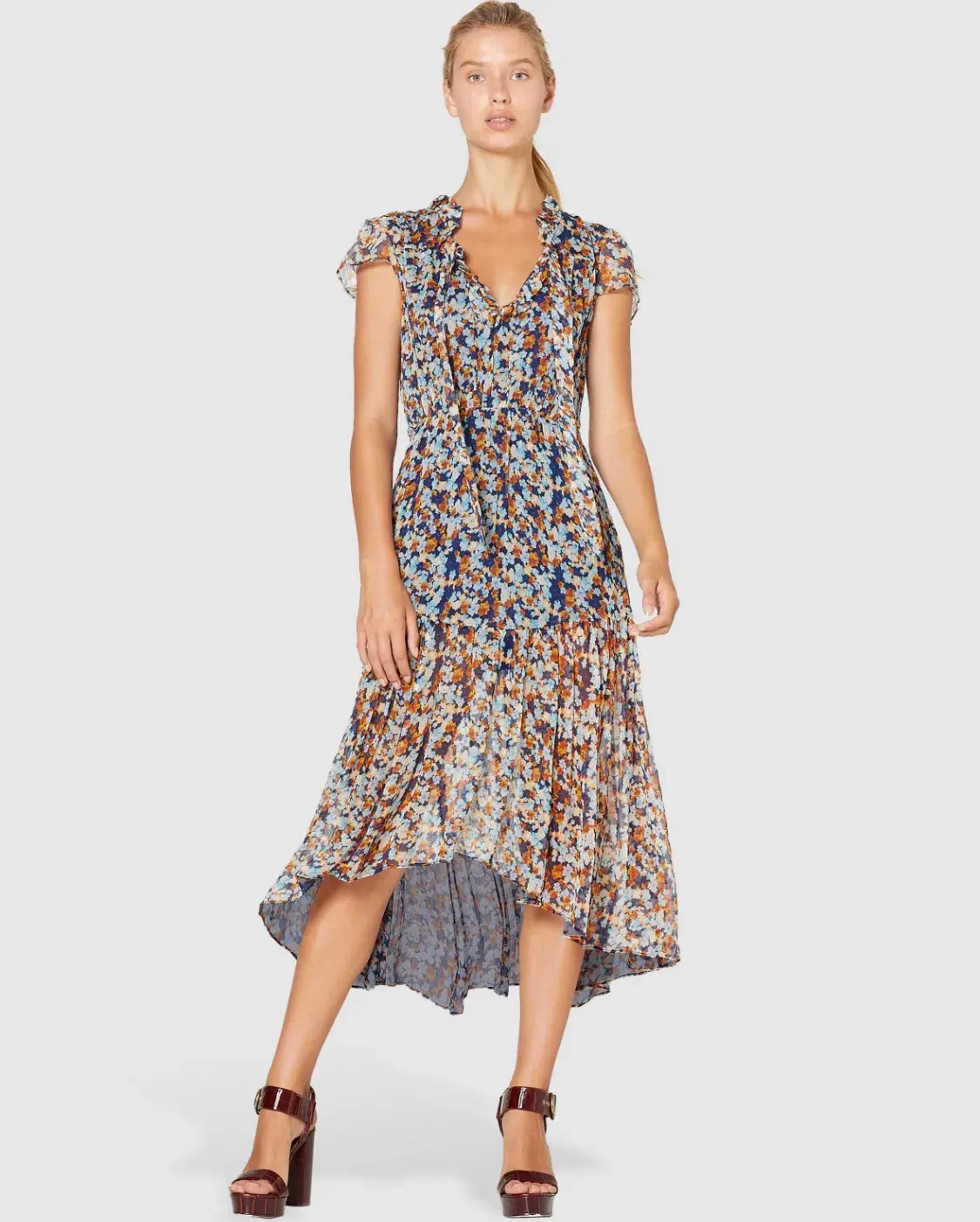 Stevie May Dixie Midi Dress Floral Size S / Au 8 - Image 1