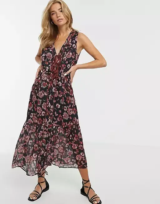 Stevie May Dakota Midi Dress Floral Size XS  - Image 1