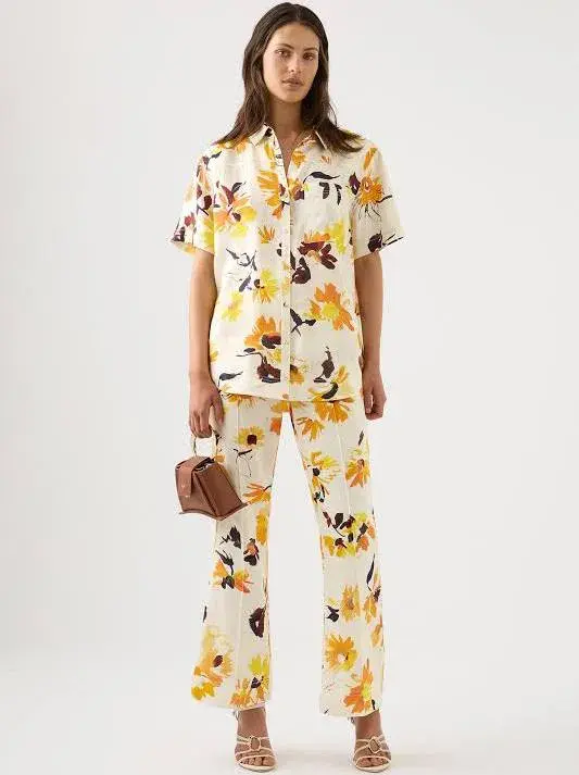 Aje Sandy Pocket Floral Shirt & Pants Set Floral Size 6 / XS - Image 1