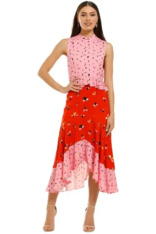Rebecca Vallance Ruby Ruffle Dress Multi Size 6 - Image 1