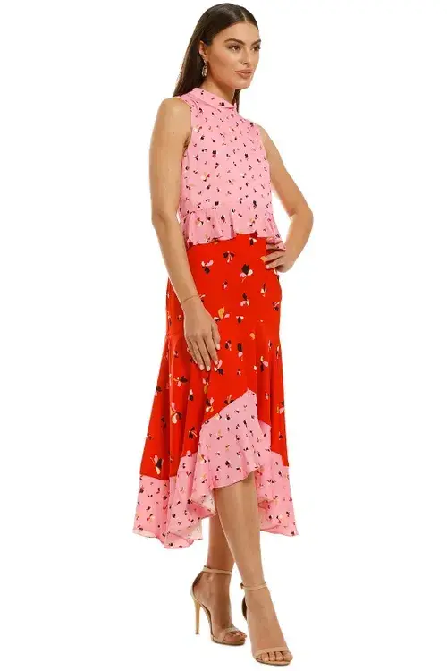 Rebecca Vallance Ruby Ruffle Dress Multi Size 6 - Image 2