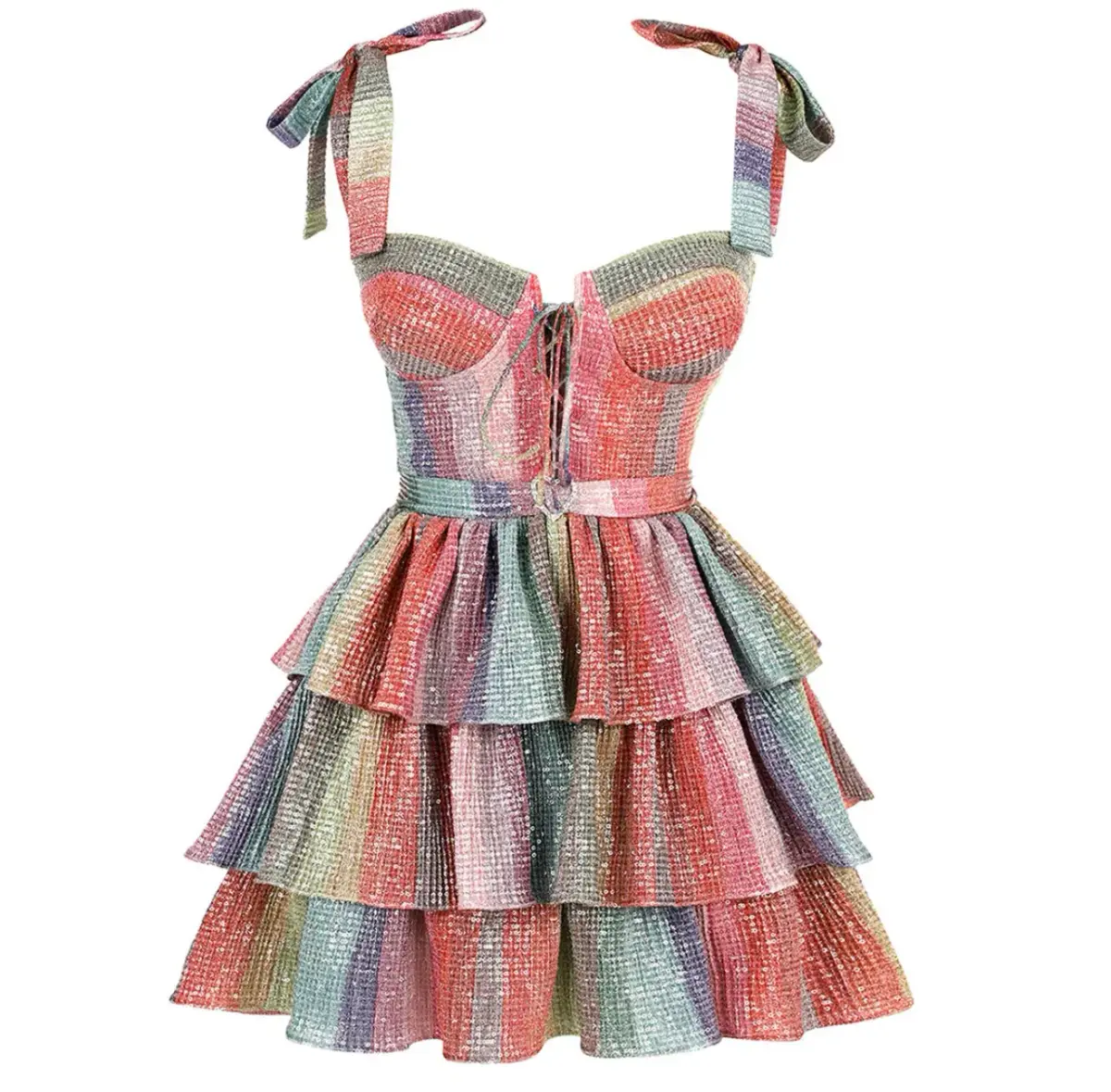 THE NEW ARRIVALS by İlkyaz Özel Lily Rose in Rainbow Waves Size 12/L - Image 5