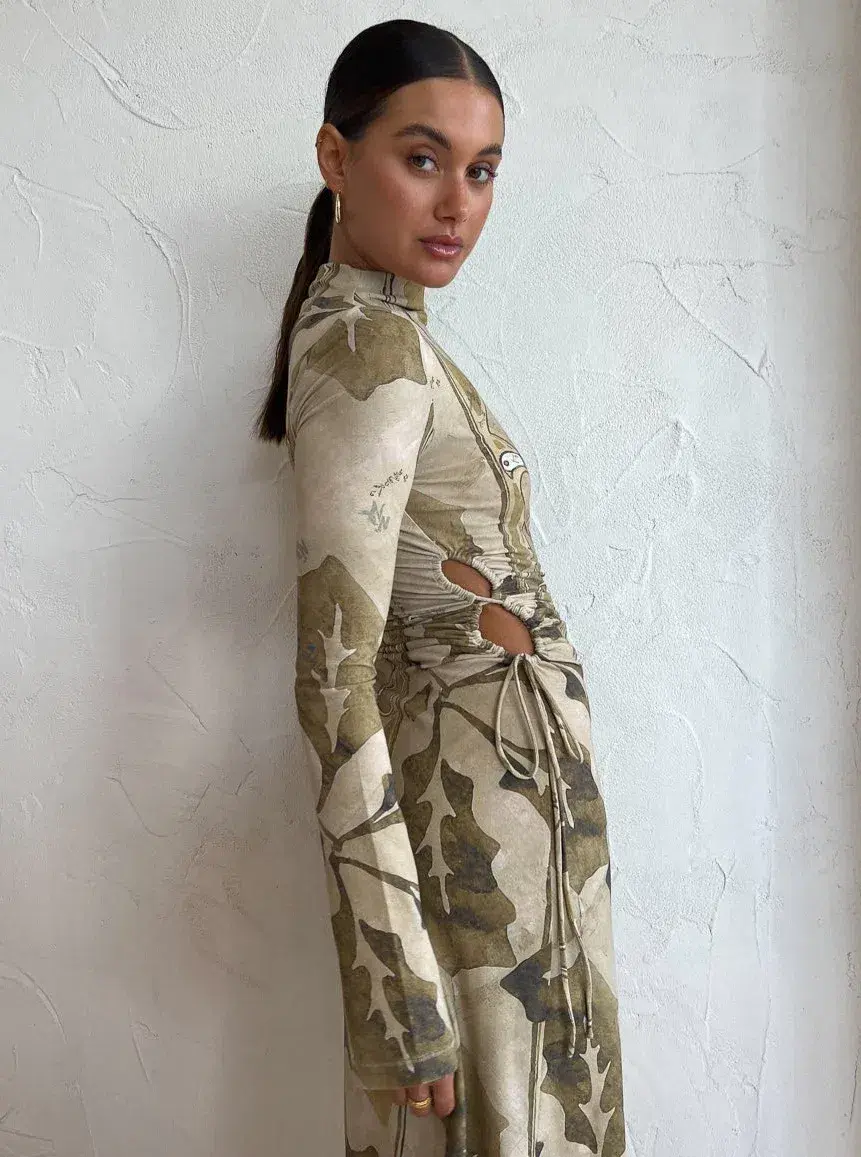 Camilla and Marc Kyha Midi Dress Print Size 8 - Image 4
