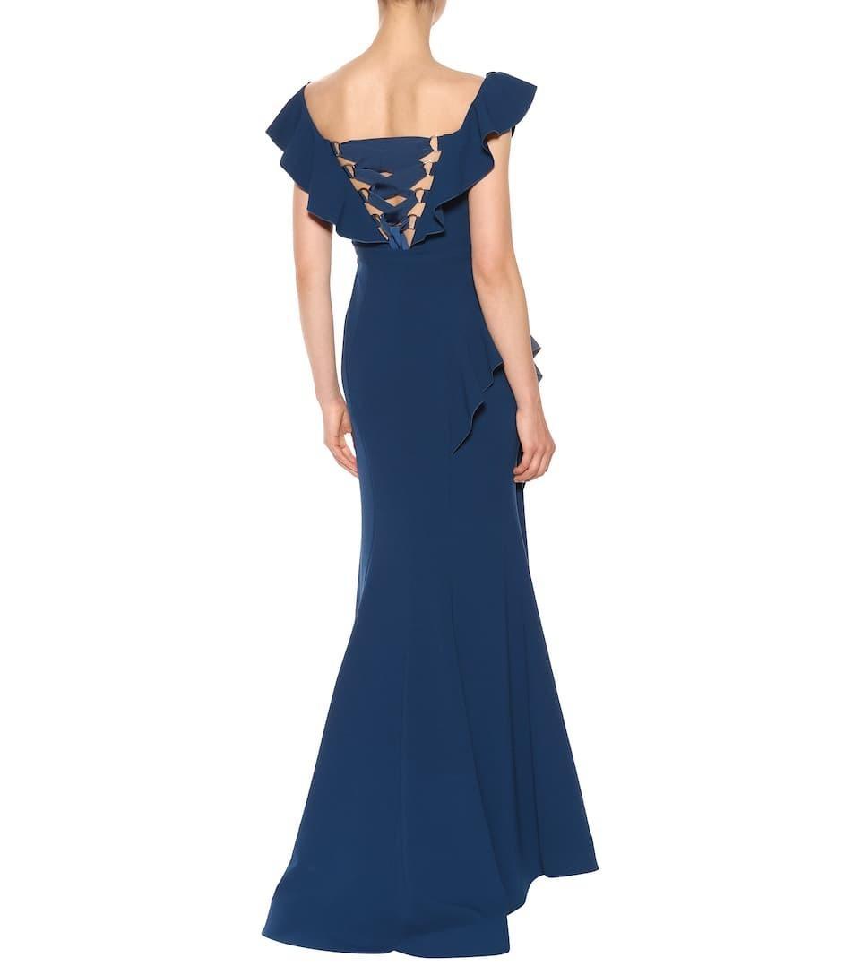 Rebecca Vallance Aegean off-the-shoulder dress navy size 12 - Image 4
