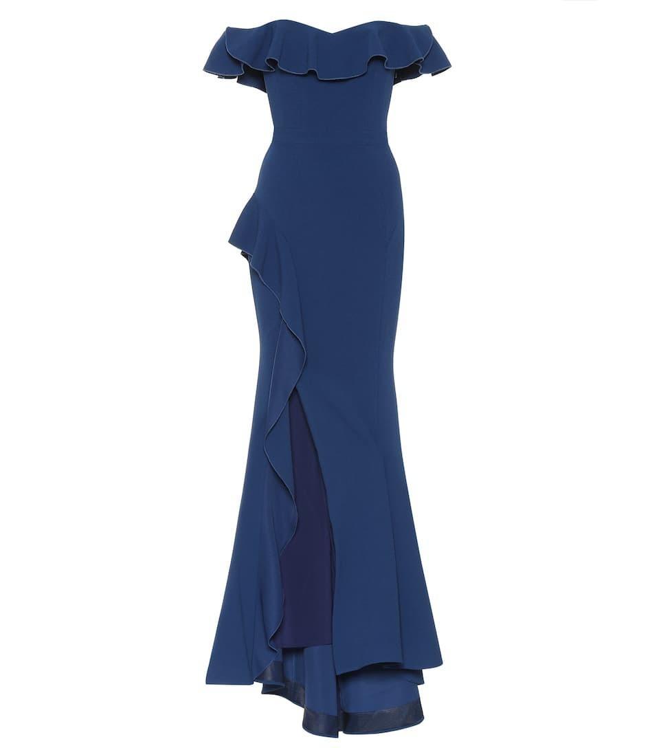 Rebecca Vallance Aegean off-the-shoulder dress navy size 12 - Image 2