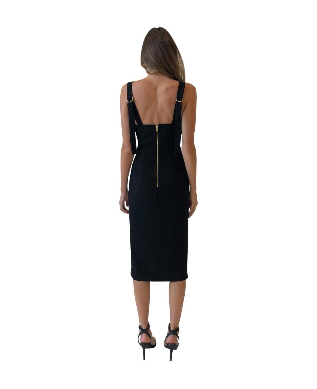 Rebecca Vallance Celestina Tie Dress in Black size 8 for rent on The Volte - main image