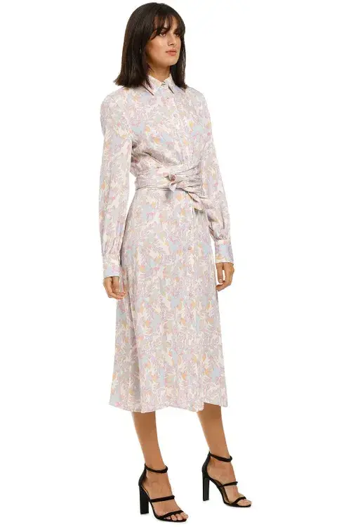 Rebecca Vallance Fleur Midi Shirt Dress in Floral Print Size 10 - Image 2