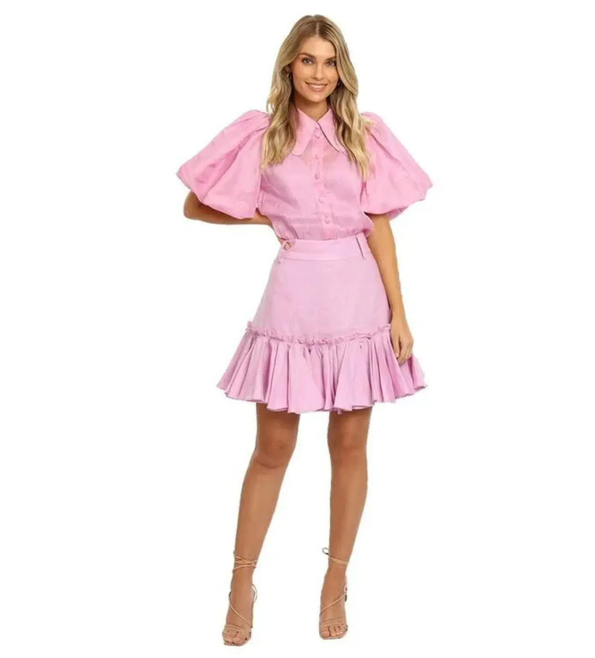 Leo Lin Dressage Blouse And Skirt Set in Orchid Pink Size 10 - Image 1