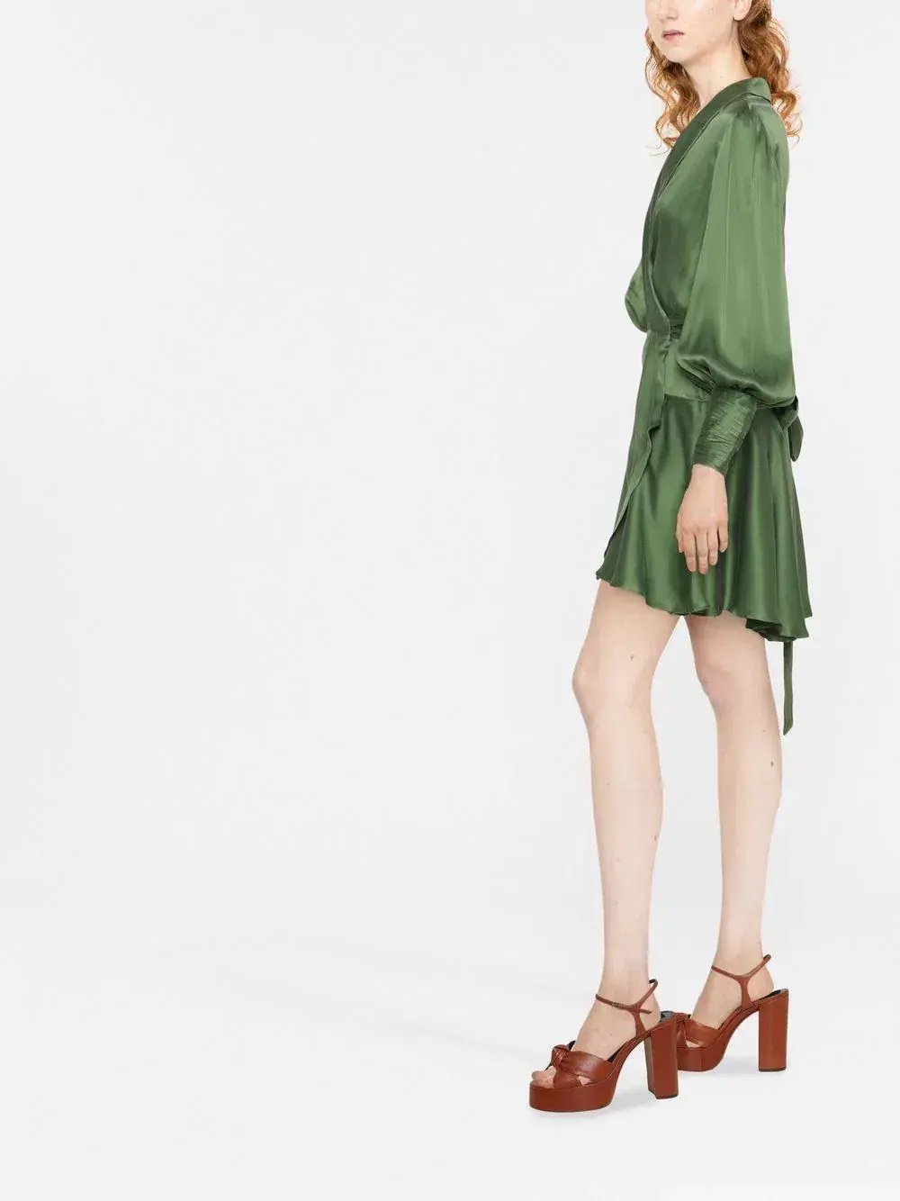 Zimmerman Silk Wrap Dress Green Size 1 / AU 10 - Image 3