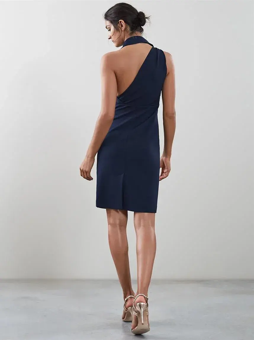 Reiss Varesse Twist Neck Cocktail Dress Size 8 for rent on The Volte - main image